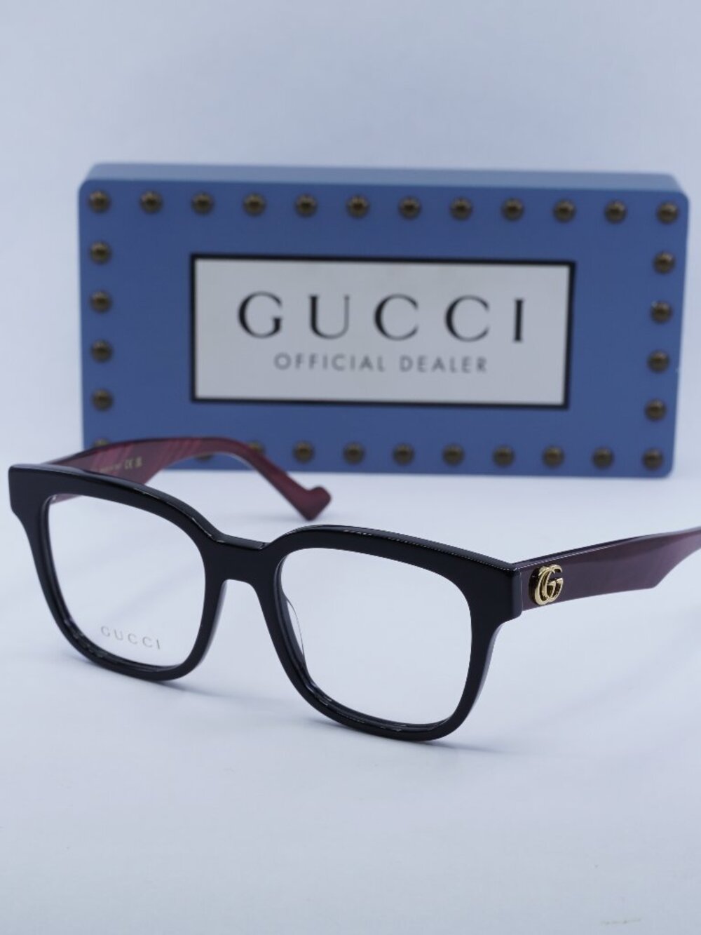 Gucci GG0958O 008 Square Eyeglasses - Shiny Black 52mm